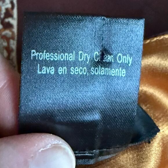 Lyndia Sequin Ornamental Cocktail Dress Brown Gold Size 4 - Picture 16 of 16